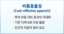 ȿ(Cost-effective approch) :    ȿ شȭ,  ȸ ڿ Ȱ, ΰ ڹ  